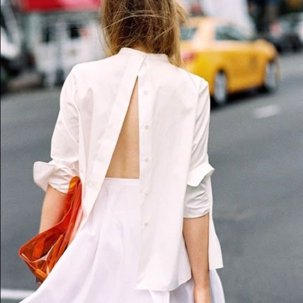 Zara Backwards Buttons Top